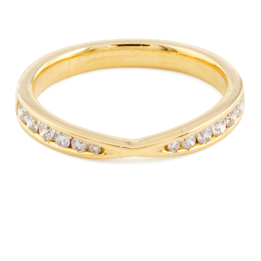 18ct gold Diamond half eternity Ring size P